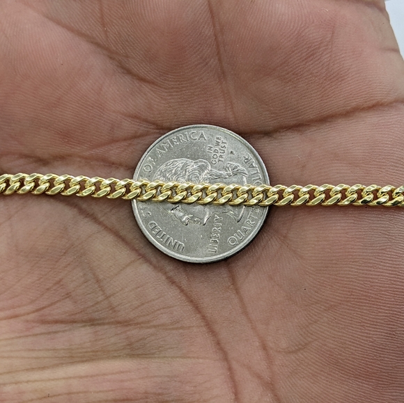 14kt Real Gold Miami Cuban Style Chain 3.6 mm 20 Inches - Picture 11 of 12